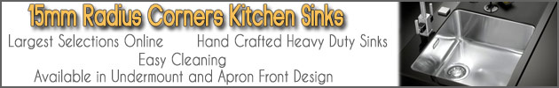 15mm Radius Kitchen Sinks