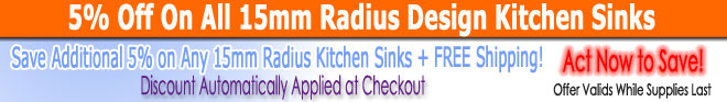 15mm Radius Design Kitchen Sinks Sale