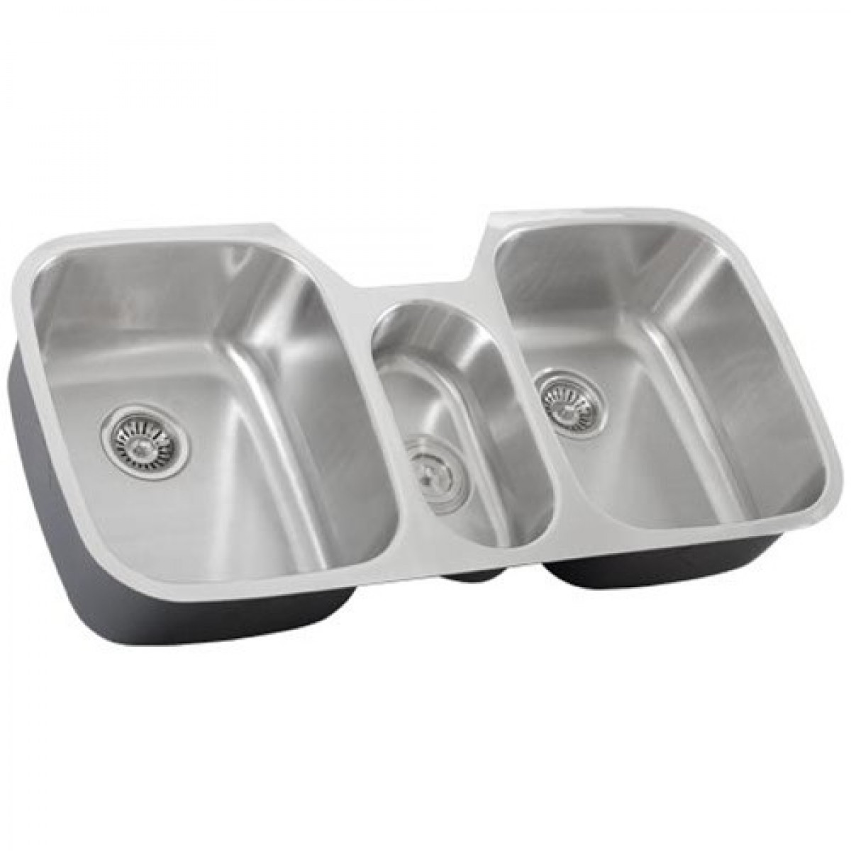 43 Inch Stainless Steel Undermount Triple Bowl Kitchen Sink - 16 Gauge 43 Inch Stainless Steel Sink