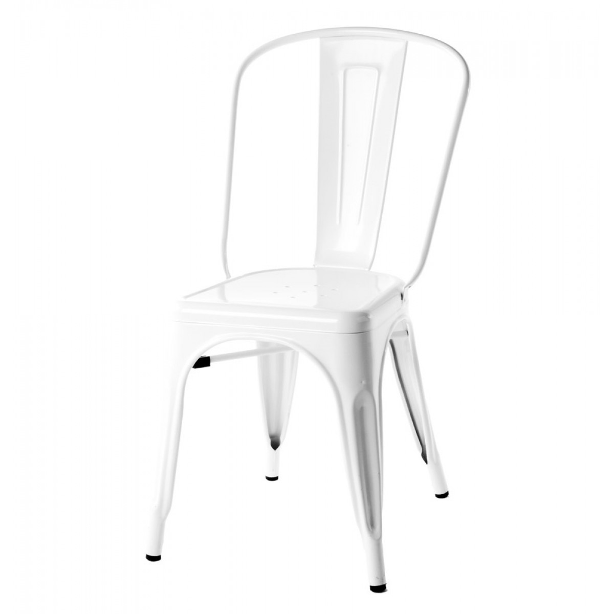 Tolix Style Metal Industrial Loft Designer White Cafe Chair