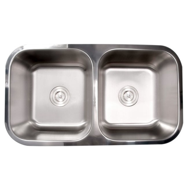 Bella 32 Inch Premium 16 Gauge Stainless Steel Undermount 50 50 Double Bowl Kitchen Sink With Free Accessories