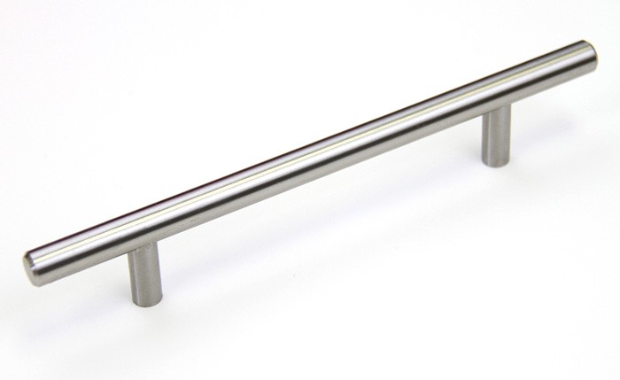 Euro 8 inch (200 mm) Cabinet Stainless Steel Handle Bar Pull with 5 Inch (127 mm) Hole to Hole Spacing