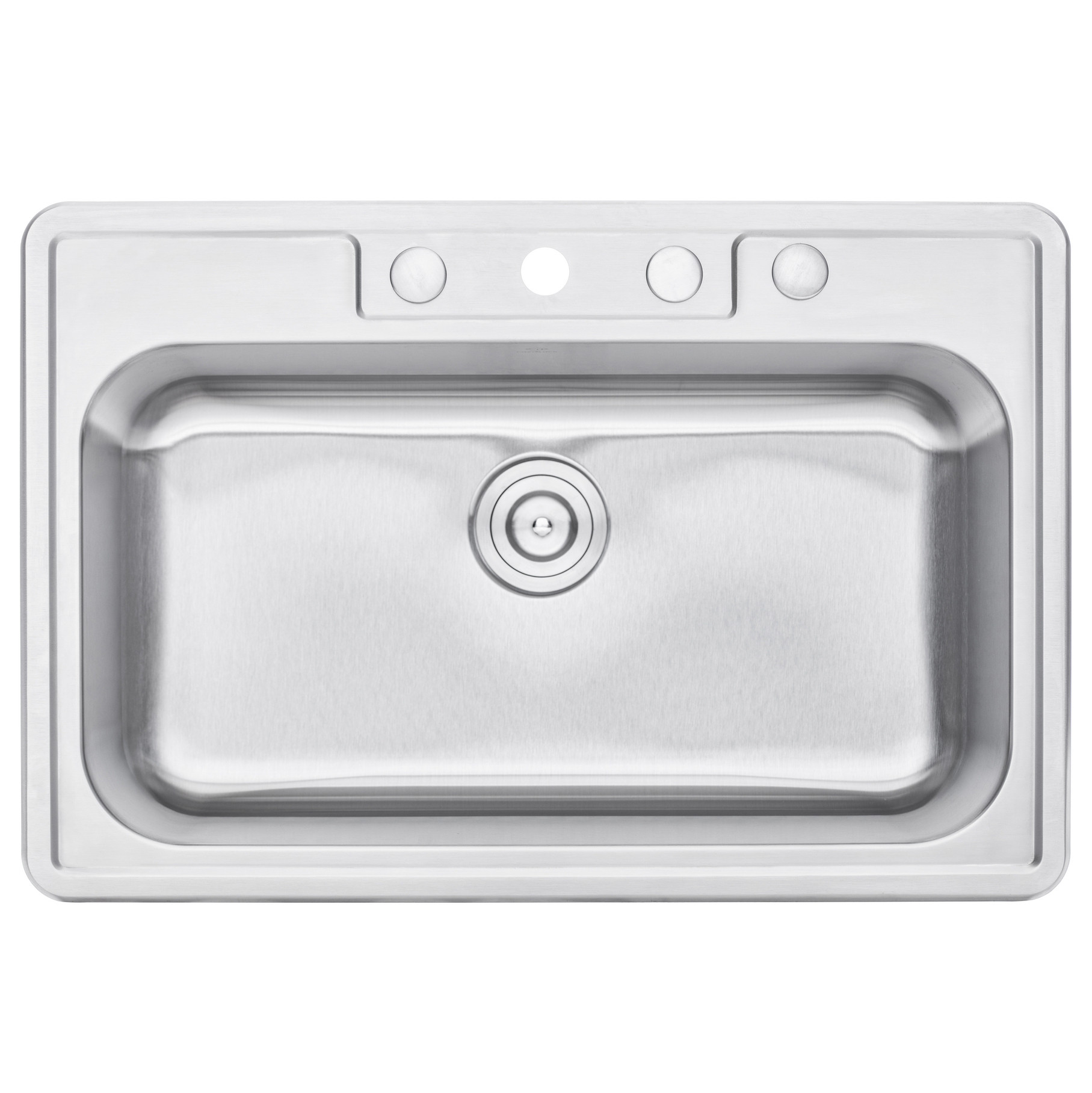 Details about   33"x22" Stainless Steel Kitchen Sink Drop-in Top Mount Single Bowl 18 Gauge 