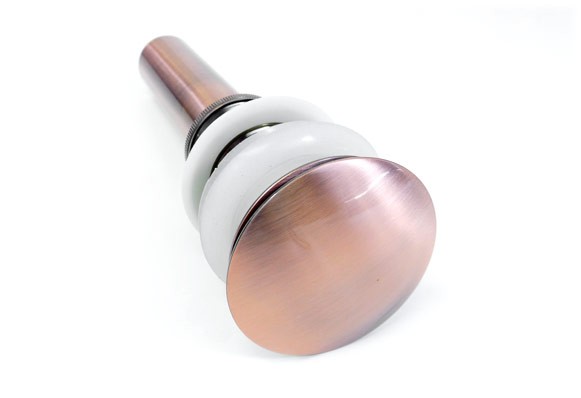 Antique Copper Bathroom Pop-up Drain without Overflow-1