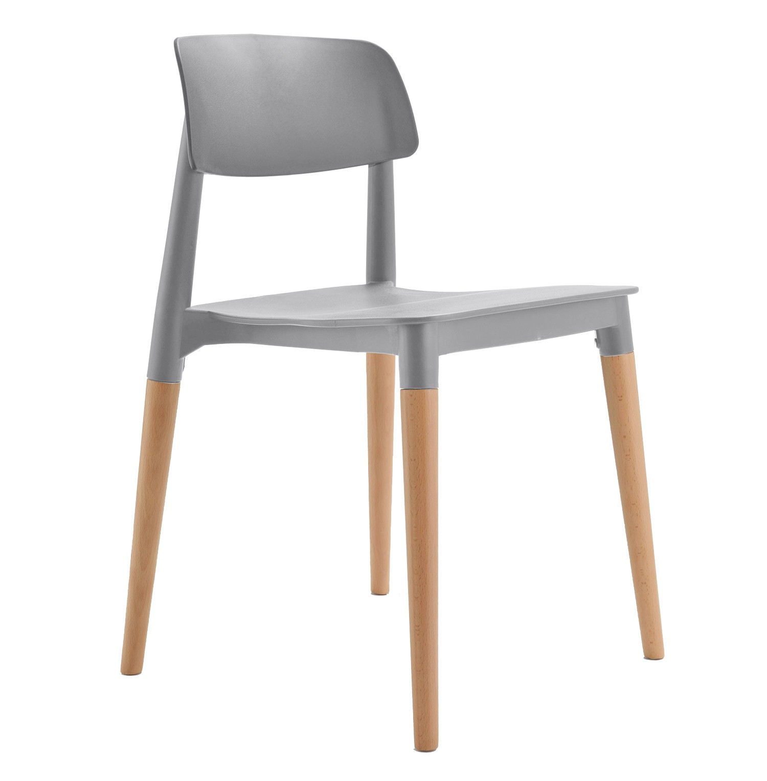 Bel Gray Dining Bistro Cafe Style Modern Minimalist Side Chair