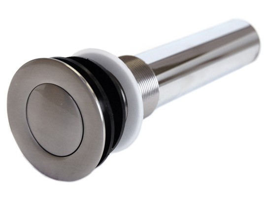 1-1/2 Inch Brushed Nickel Bathroom Pop-up Drain without Overflow