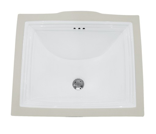 Rectangular White Porcelain Ceramic Vanity Undermount Bathroom Vessel Sink - 20-3/4 x 17-1/4 x 5-1/4