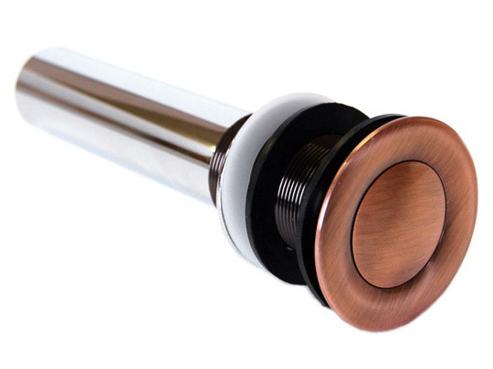 1-1/2 Inch Antique Copper Bathroom Pop-up Drain with Overflow