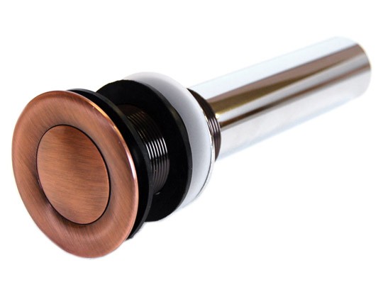 1-1/2 Inch Antique Copper Bathroom Pop-up Drain without Overflow
