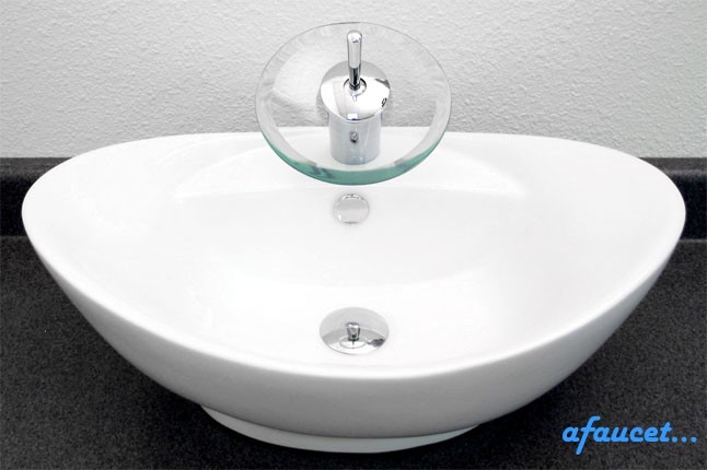 Porcelain Ceramic Single Hole Countertop Bathroom Vessel Sink - 23 x 15-1/2 x 8-1/2 Inch