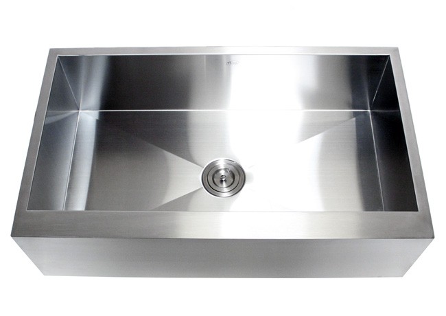 36 Inch Stainless Steel Single Bowl Flat Front Farmhouse Apron Kitchen Sink