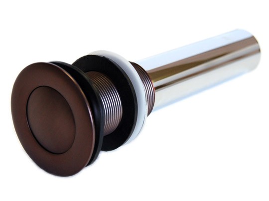 1-1/2 Inch Oil Rubbed Bronze Bathroom Pop-up Drain without Overflow