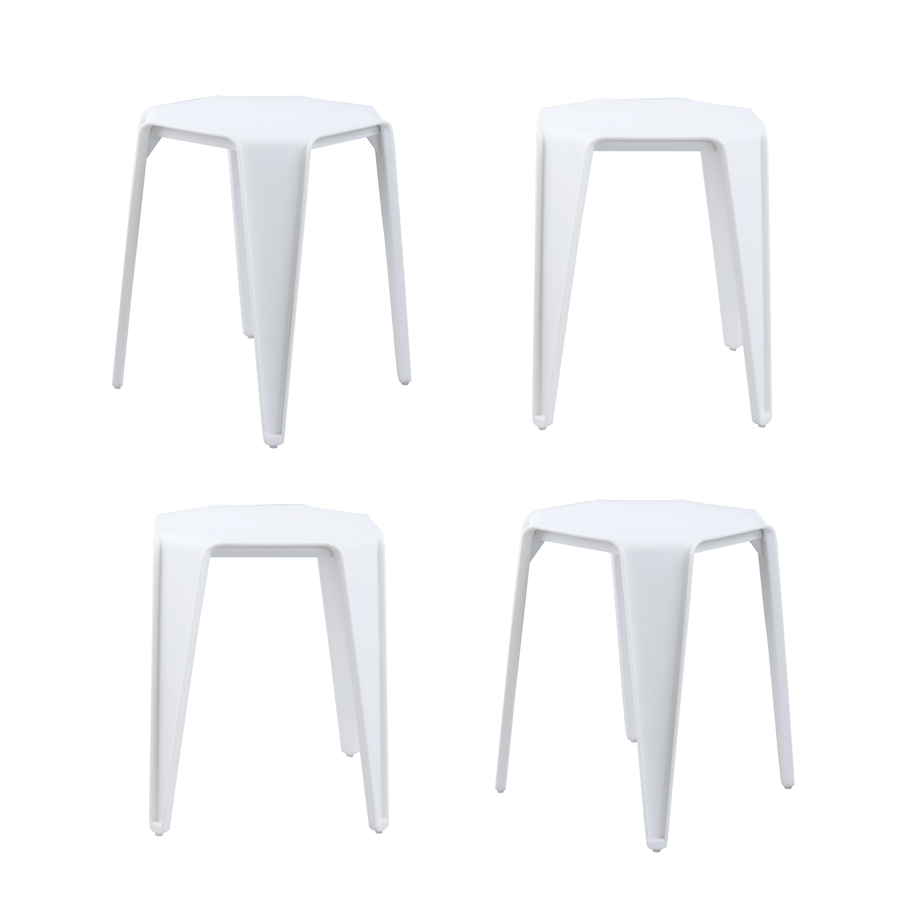 CozyBlock POUFFE Multi Use Stackable Stool / Night Stand - Set of 4