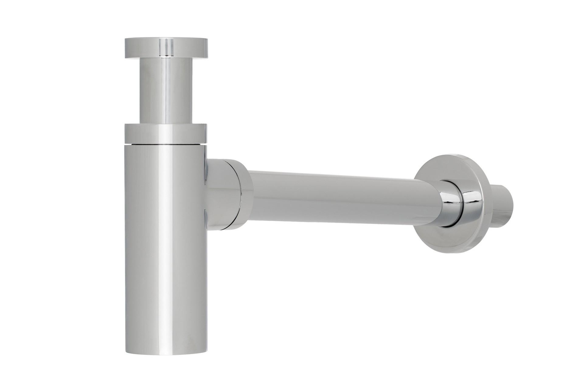 Solid Brass Round Bottle Modern P Trap in Chrome Finish | Basin Sink Waste Trap Adjustable Drain Tube Kit | UPC/cUPC | Extra Long Bottle | 1-1/4 Inch Inlet | Detachable & Easy Clean
