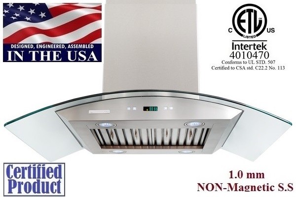 XtremeAIR 36 Inch Island Mount Stainless Steel Range Hood PX01-I36