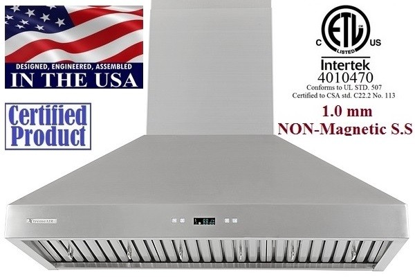 XtremeAIR 36 Inch Wall Mount Stainless Steel Range Hood PX03-W36