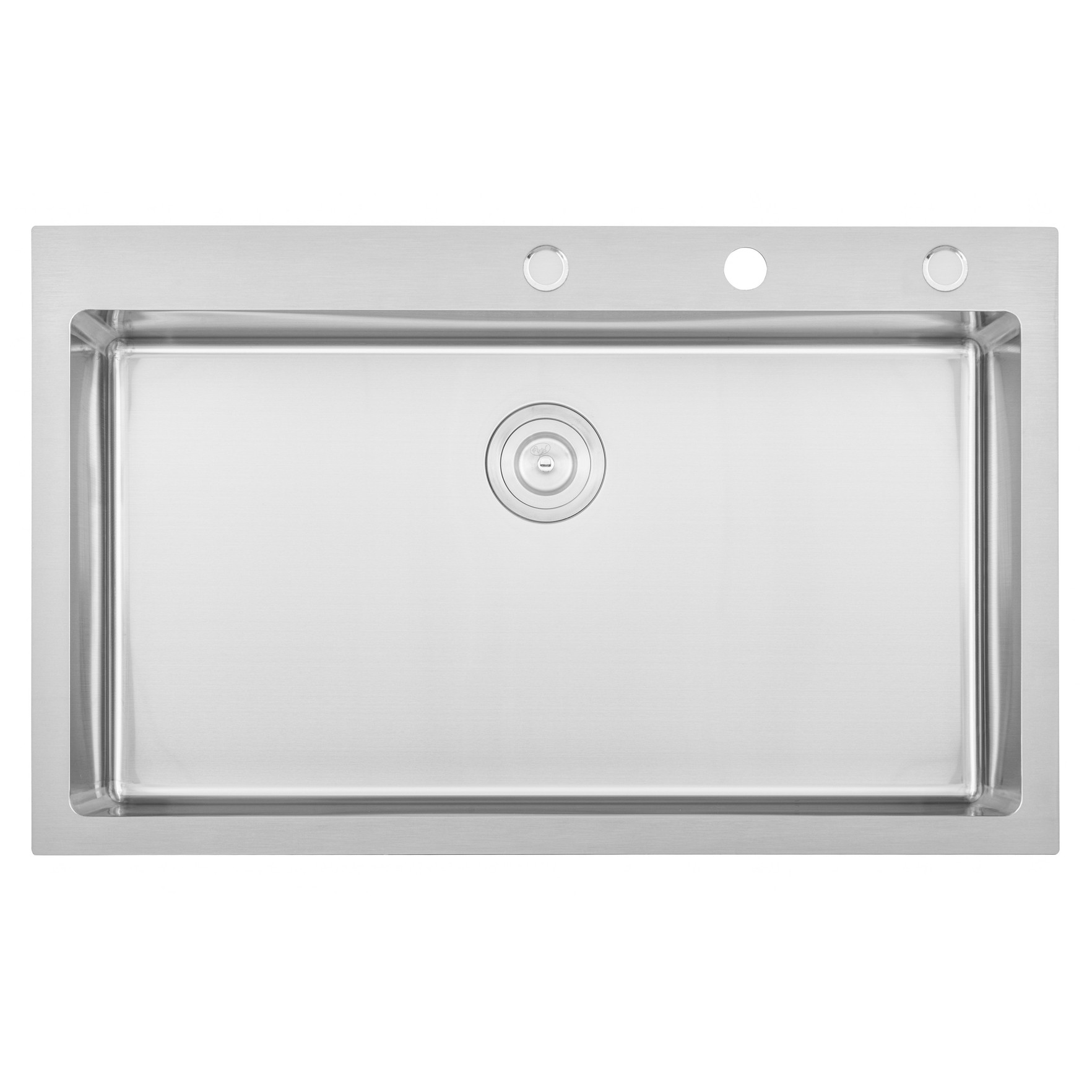 CozyBlock 36 Inch 16-Gauge Stainless Steel Topmount Drop-in Single Bowl Kitchen Sink in Brushed Stainless Steel Finish