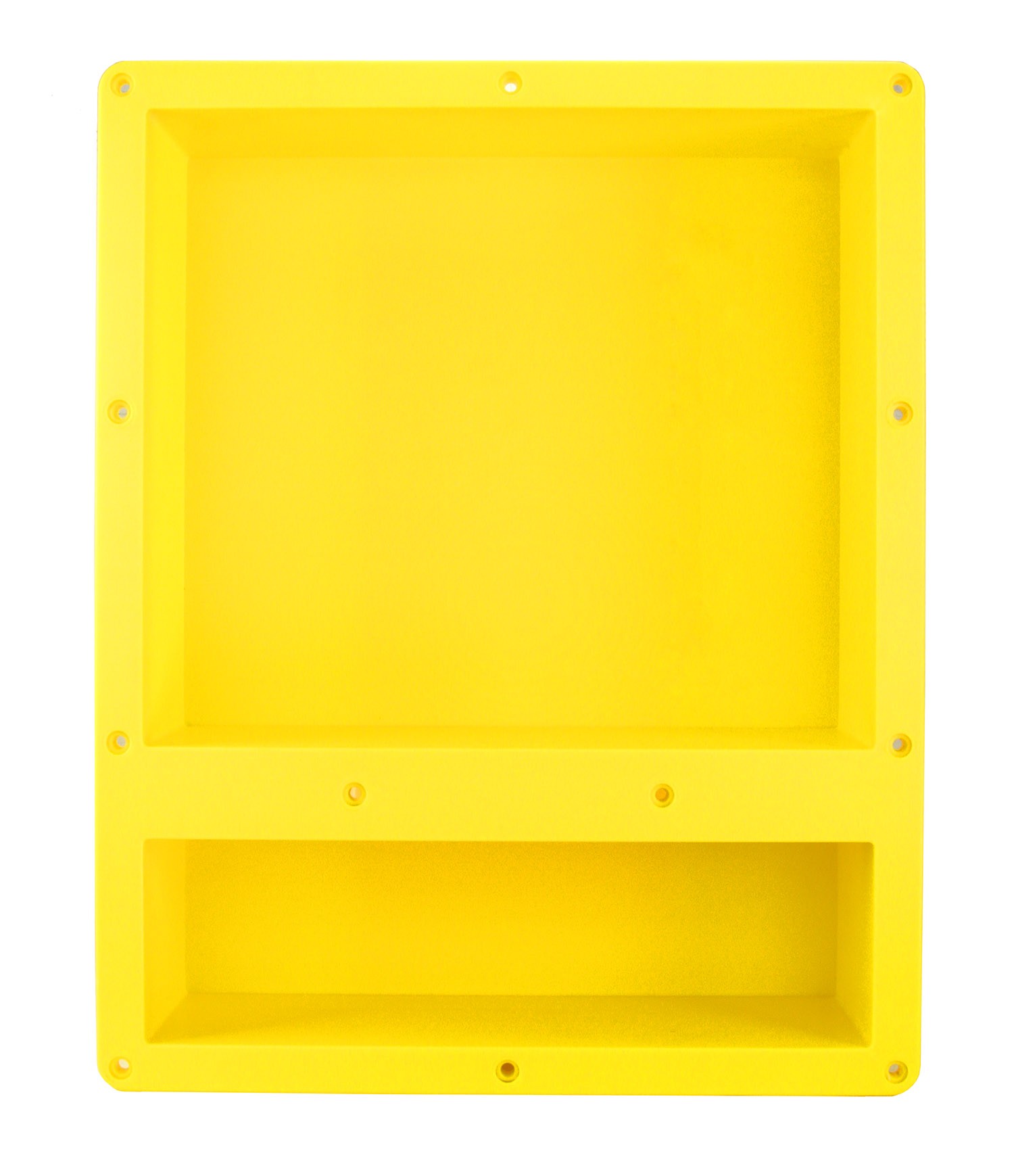 Ready For Tile Waterproof Leak Proof 16" x 20" Square Bathroom Recessed Shower Niche - Double Bathroom Shelf Organizer Storage For Shampoo & Toiletry Storage - Flush Mount Installation