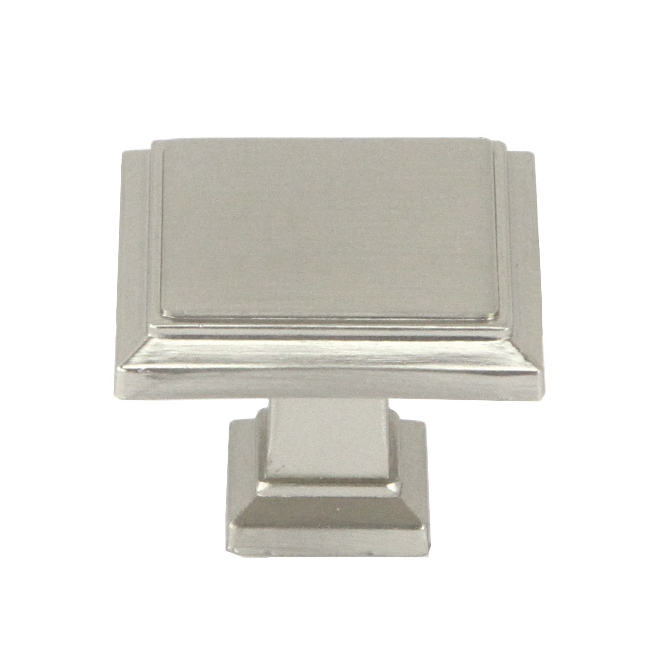 1-1/4 inch Stainless Steel Brushed Nickel Finish Square Cabinet Pull Knob