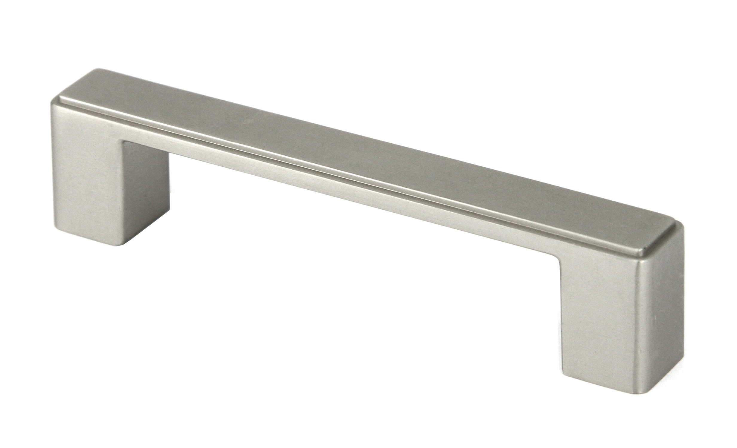 4-1/2 inch Stainless Steel Square Cabinet Bar Pull Handle in Brushed Nickel Finish (3-3/4" Hole to Hole Spacing)