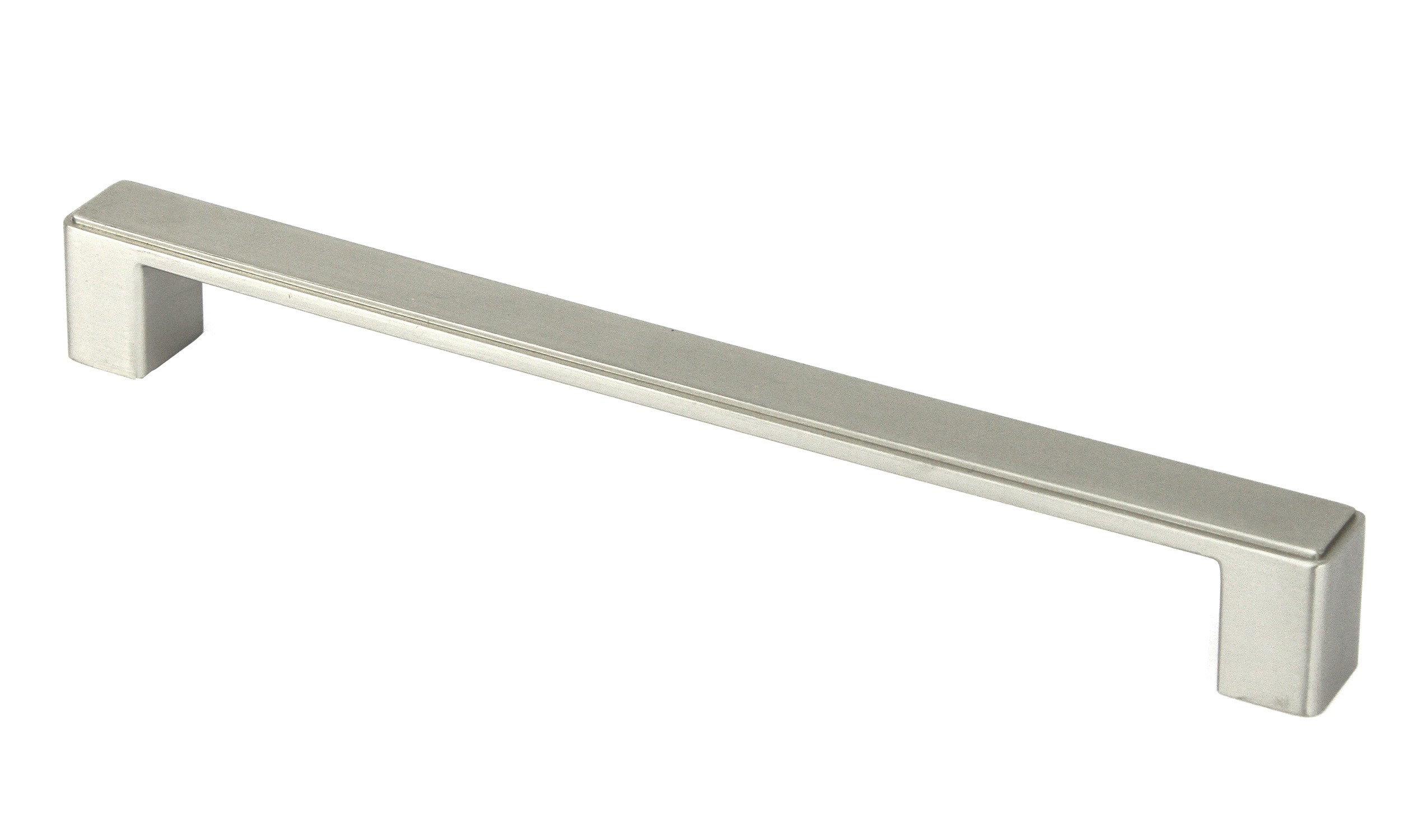 8-3/8 inch Stainless Steel Square Cabinet Bar Pull Handle in Brushed Nickel Finish (7-1/2" Hole to Hole Spacing)