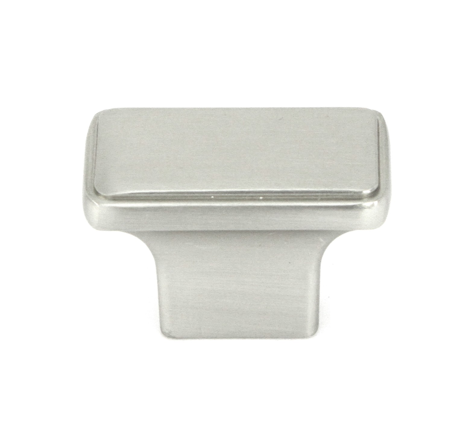 1-1/2 inch Stainless Steel Square Cabinet Pull Knob in Brushed Nickel Finish