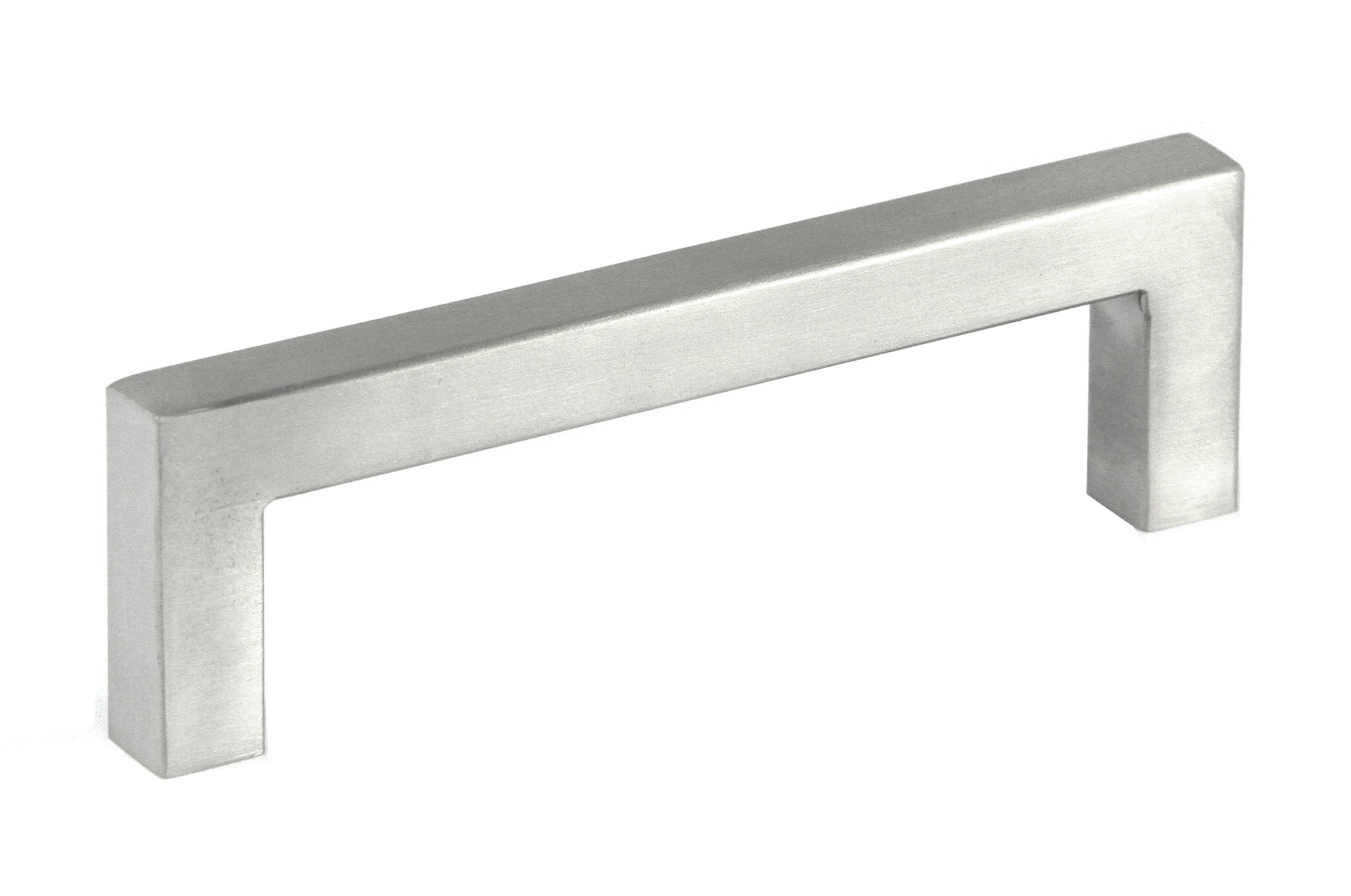4-3/8 inch Stainless Steel Square Cabinet Bar Pull Handle in Brushed Nickel Finish (3-3/4 inch Hole to Hole Spacing)