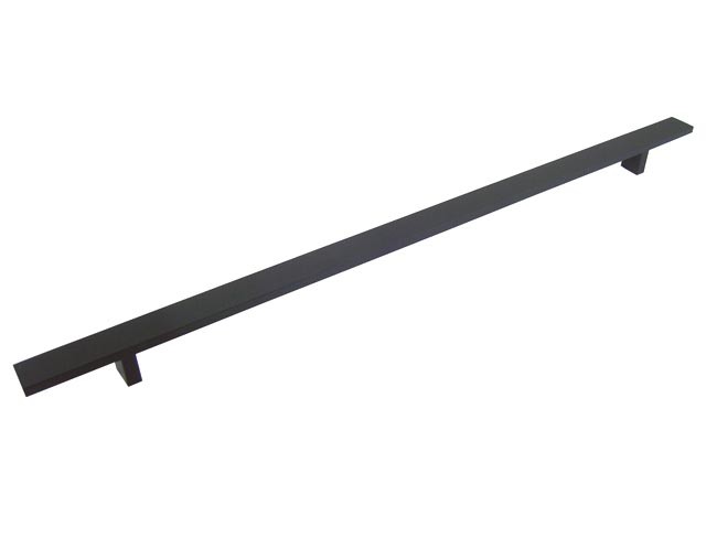 Italiano 20 inch (500 mm) Flat Solid Hard Aluminum Anodizing Cabinet Black Handle Bar Pull with 16-1/2 Inch (419 mm) Hole to Hole Spacing