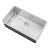 CozyBlock 32 in. x 19 in. x 10 in. 16-Gauge Stainless Steel Undermount Single Bowl Kitchen Sink
