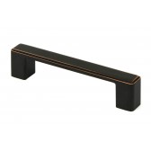 4-1/2 inch Square Cabinet Bar Pull Handle in Oil Rubbed Bronze Finish (3-3/4" Hole to Hole Spacing)