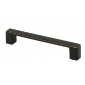 5-7/8 inch Square Cabinet Bar Pull Handle in Oil Rubbed Bronze Finish (5" Hole to Hole Spacing)