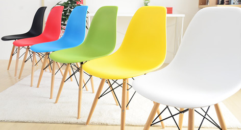 Mid-Century Dining Chairs with Beech Wood Legs